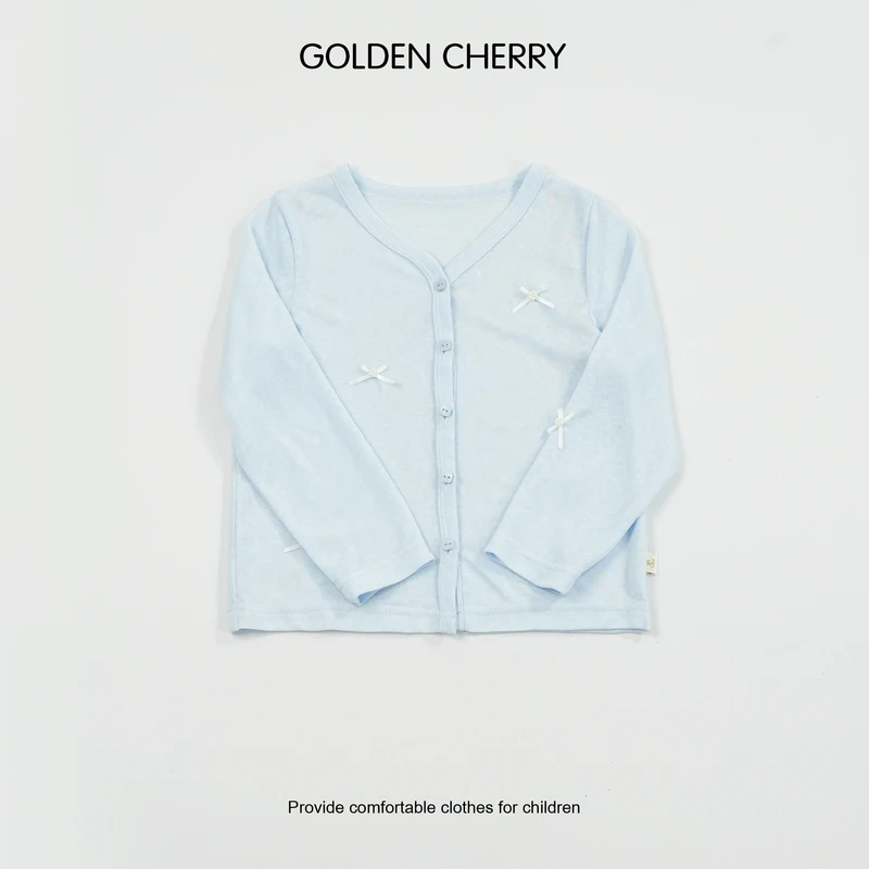 【Golden cherry】亲子蝴蝶结五粒扣洋气百搭开衫JYT2266