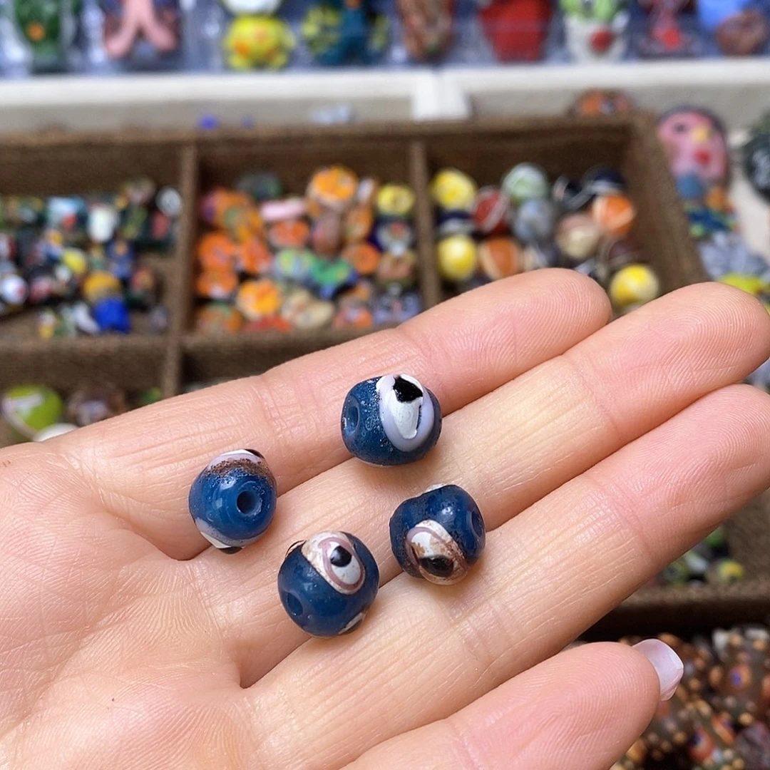 琉璃颈饰塞浦路斯眼睛珠4颗