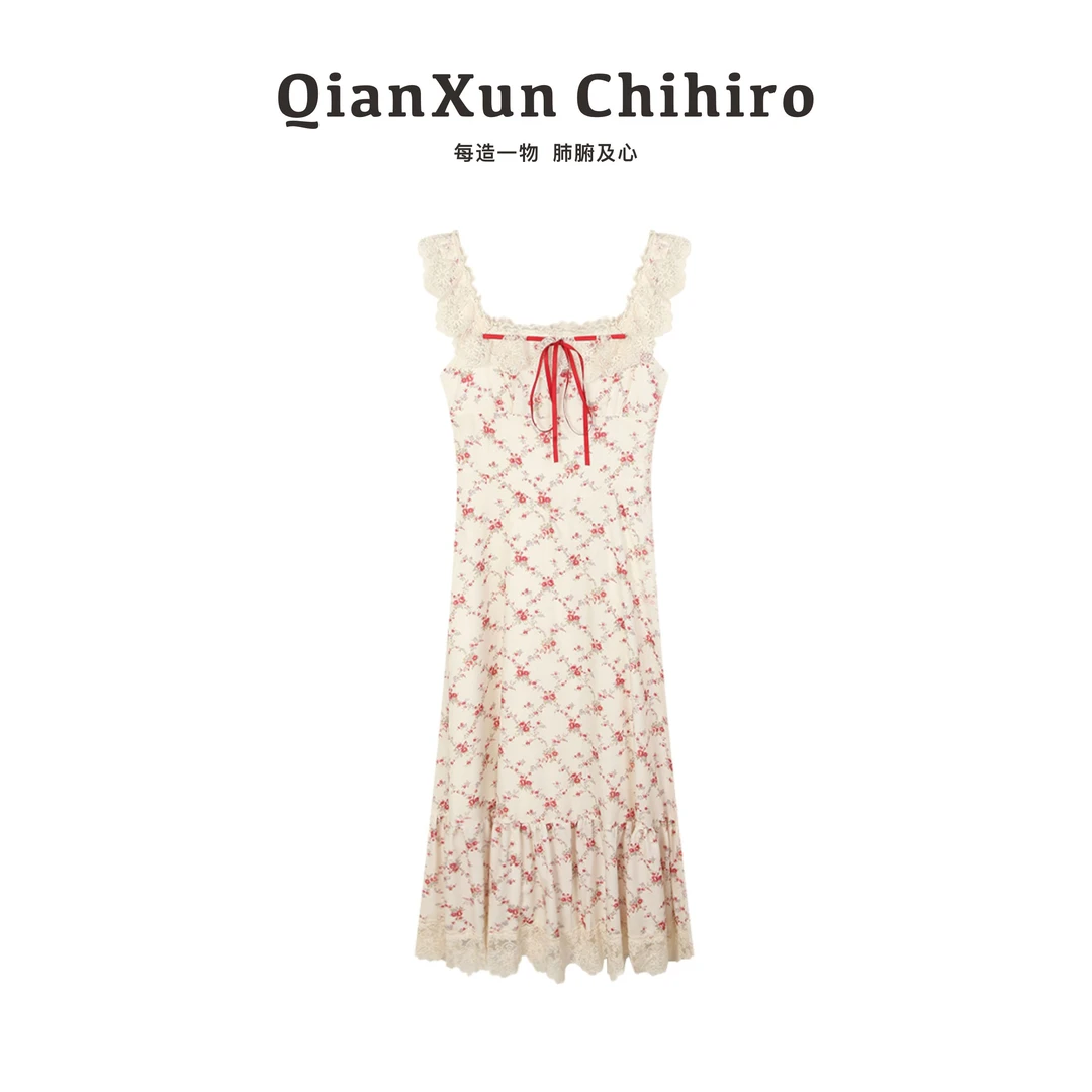 冉冉定制●C4LYQ3960A时尚休闲法式碎花提花气质百搭无袖连衣裙