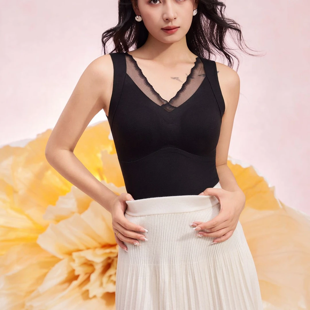 8818贴身女士冬季背心8827雅丹咖色加大黑色加大