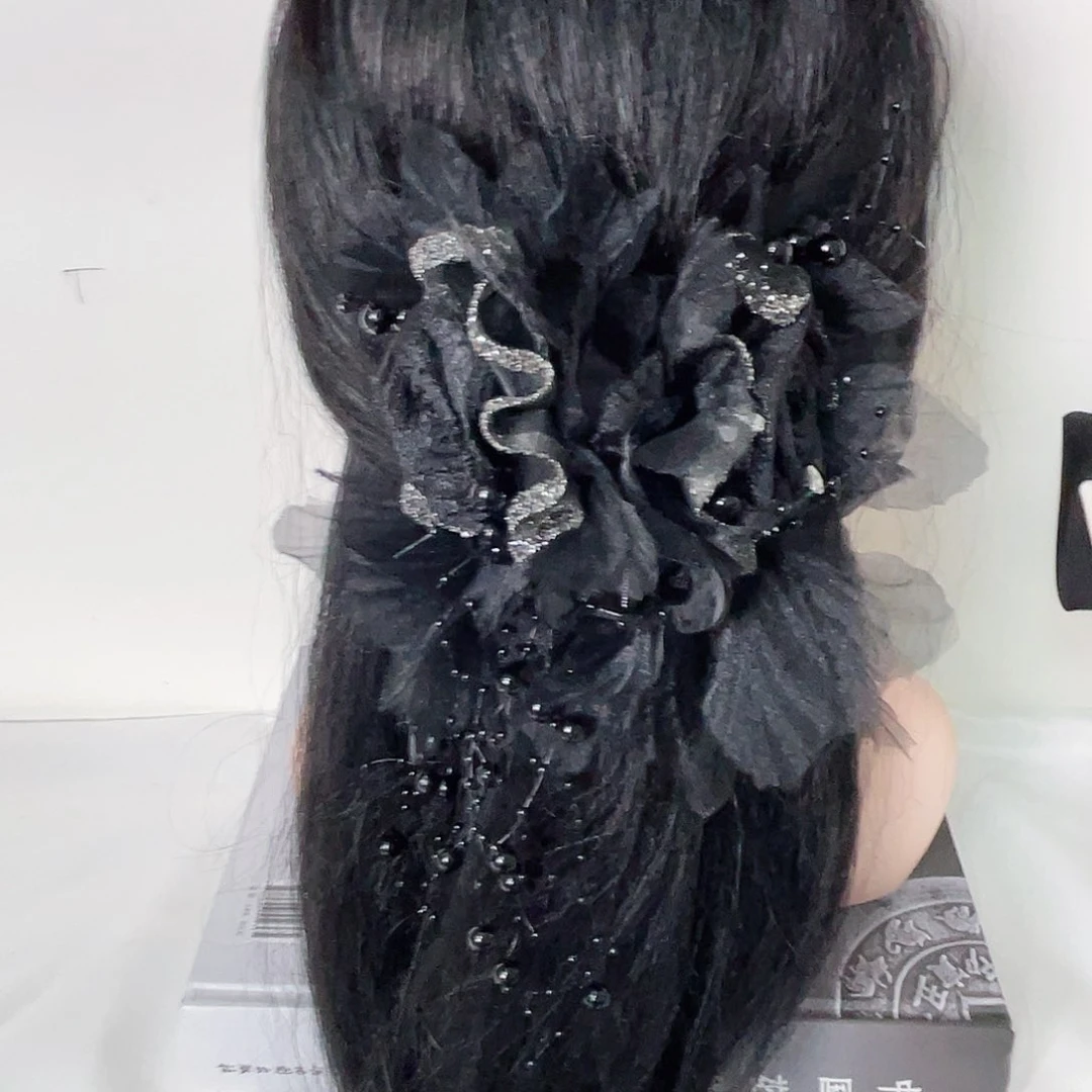 皮质非金属蝴蝶结发夹