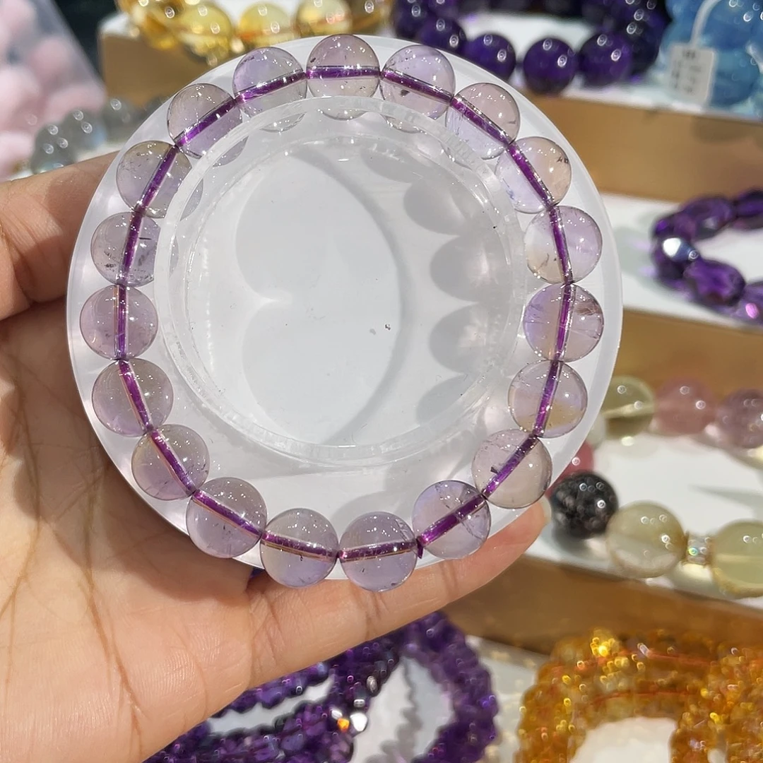 ****.未镶嵌手链水晶紫黄共生水晶