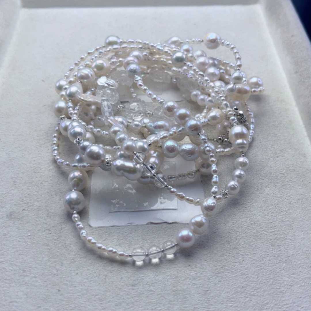 淡水珍珠未镶嵌毛衣链【纯恬】