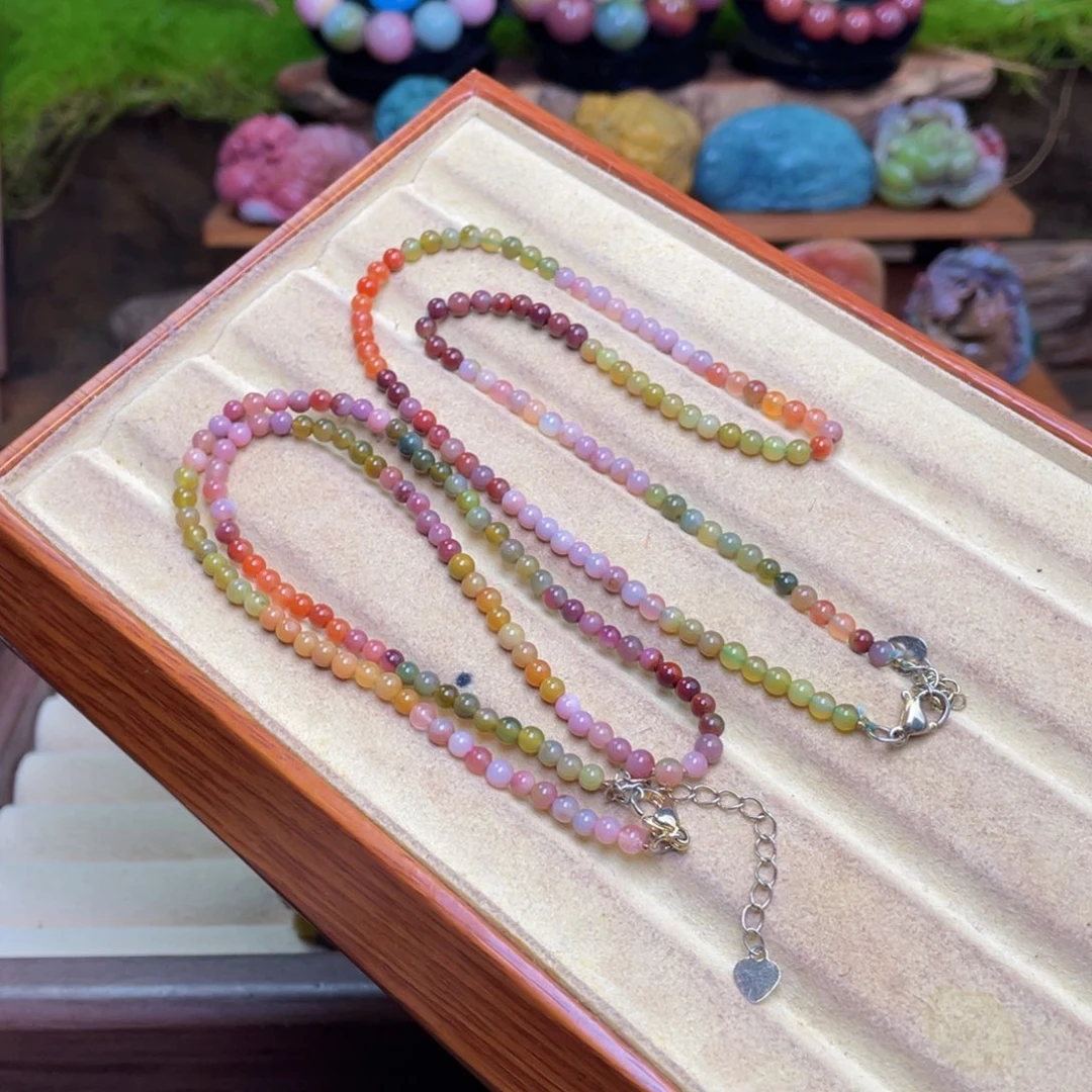 玛瑙/玉髓未镶嵌珠宝半成品盐源玛瑙锁骨项链