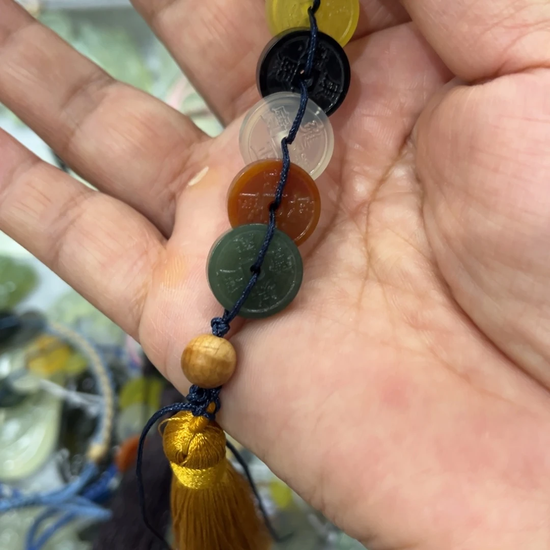 蛇纹石玉合金颈饰