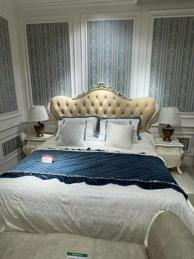 欧式实木雕花主卧床