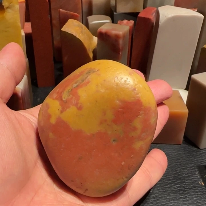 老挝石田黄原石，