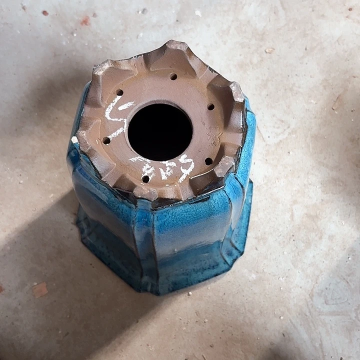 紫砂花盆回****然宜兴紫砂花盆口20.26瑕疵5