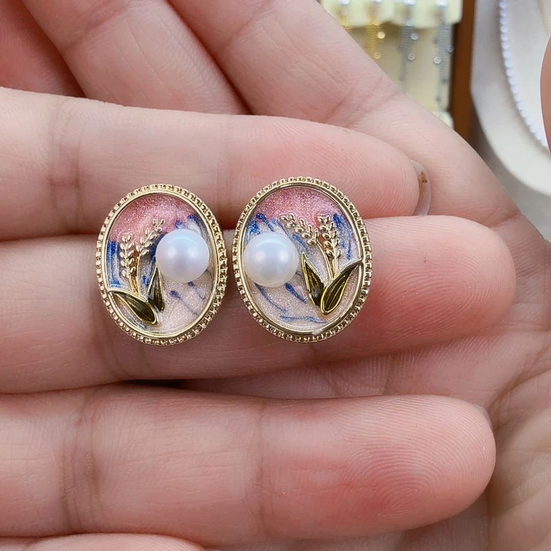 淡水珍珠耳饰未镶嵌