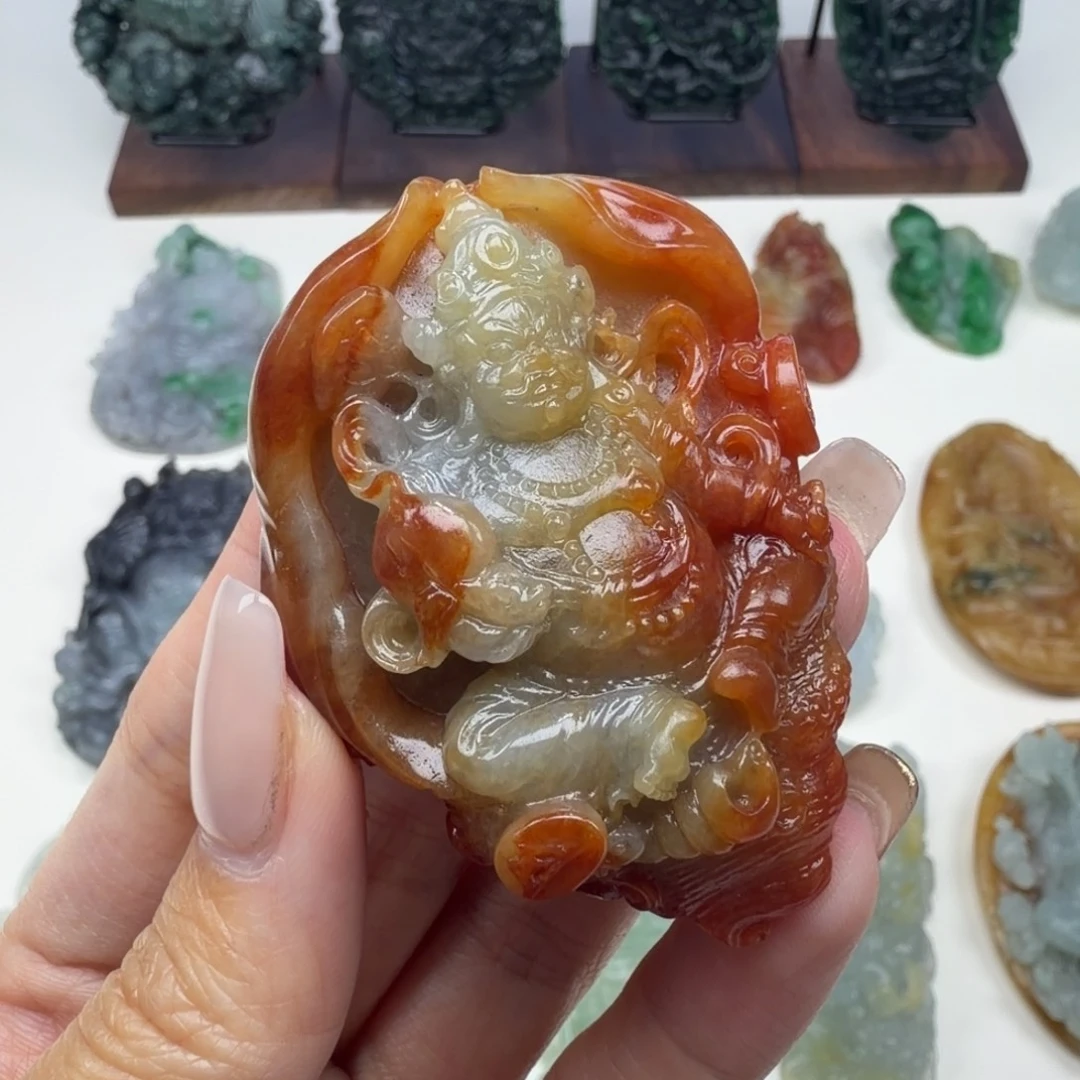 定制翡翠未镶嵌财神