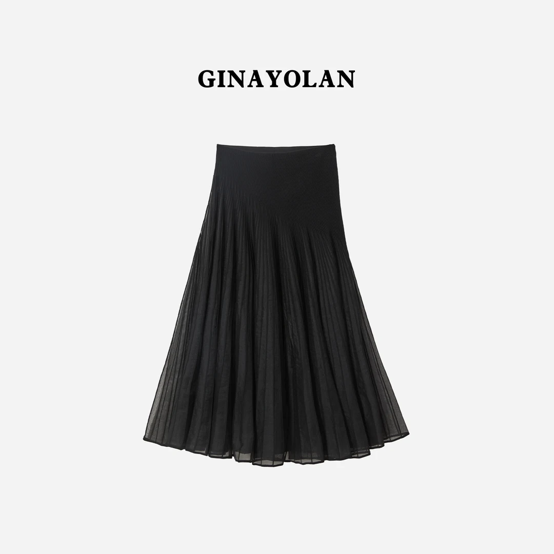 GINAYOLAN/瑾颜【私服系列】春夏新品时尚气质百搭女士长半裙