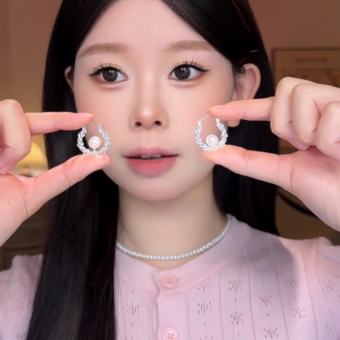 合金无非金属耳饰 轻奢小众高级感蝴蝶结耳钉精致小众清新洋气超