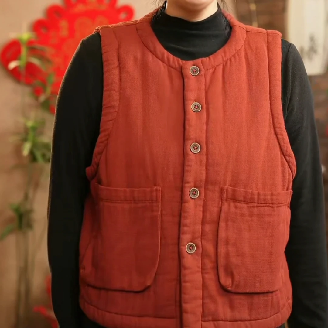 【心想事“橙】3〈夹棉马甲〉新中式冬季棉马甲