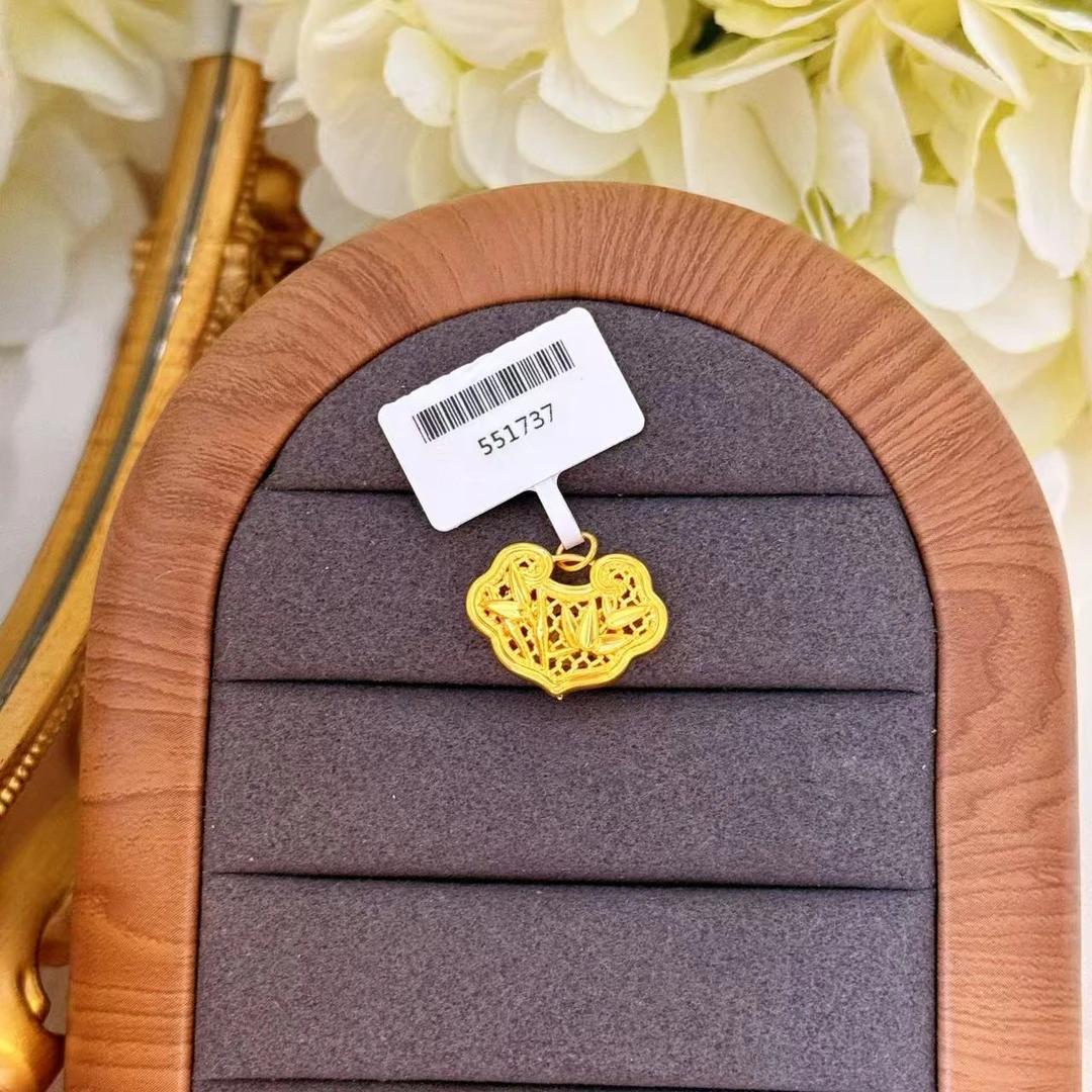 【小鹏黄金】足金999竹节锁包吊坠0.9 0.86 0.89 0.92 0.93 0.99