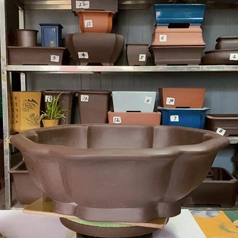 红陶宜兴紫砂花盆