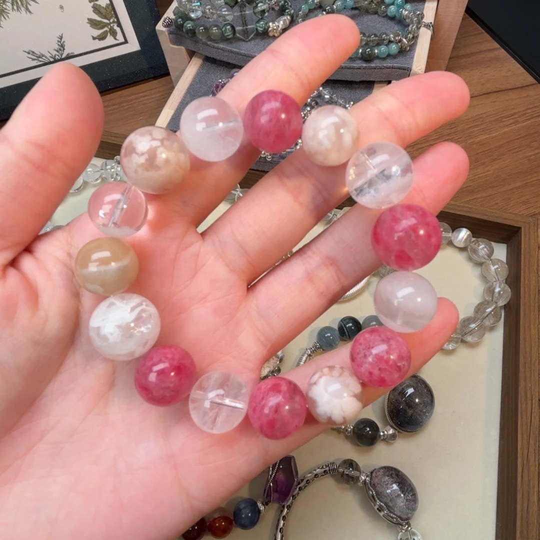 未镶嵌水晶手链天然水晶粉色系列手串