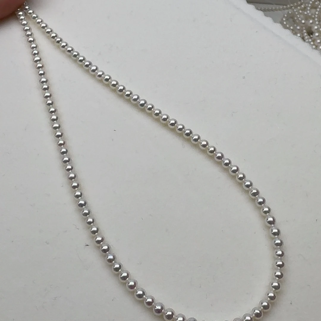 淡水珍珠颈饰18K金镶嵌