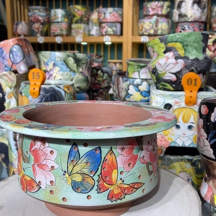 红陶景德镇艺术手绘作品