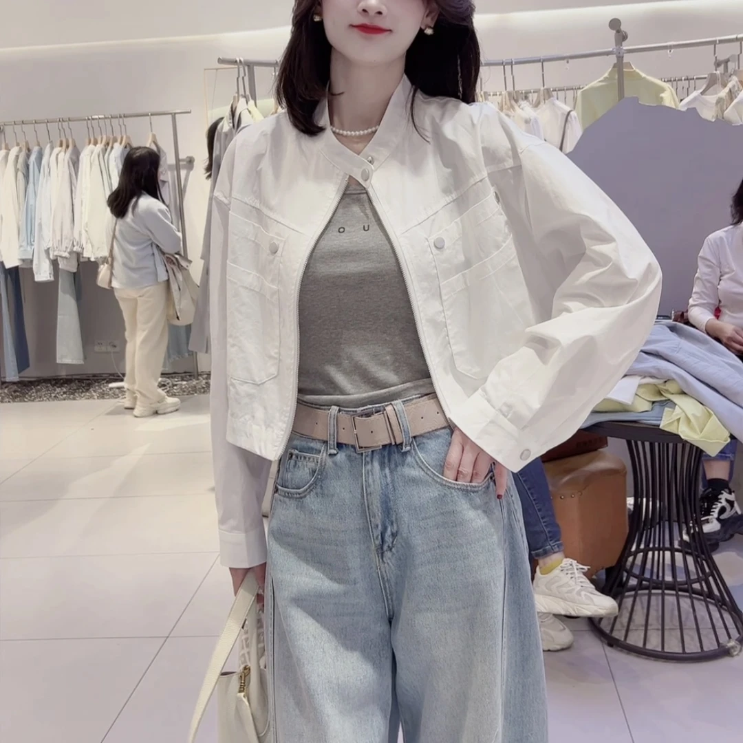 【柠檬茶】高级感立领休闲外套百搭防晒外套