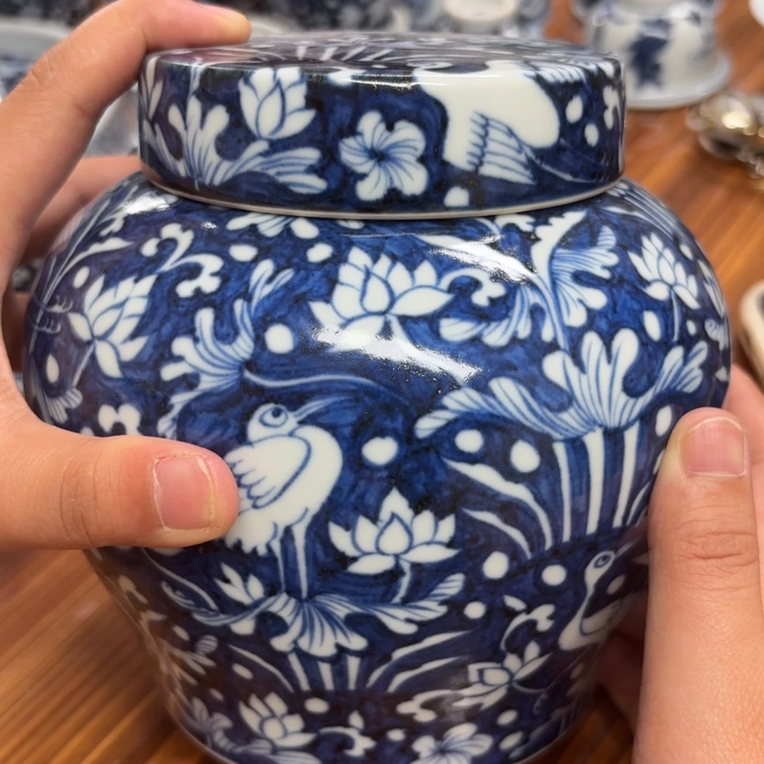 一路连升茶叶罐………………微瑕