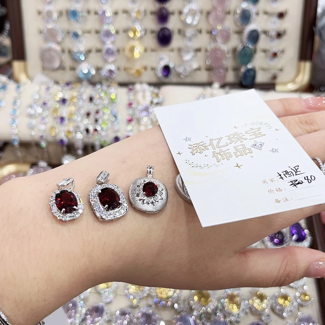 栖***-水晶戒指银S925镶嵌