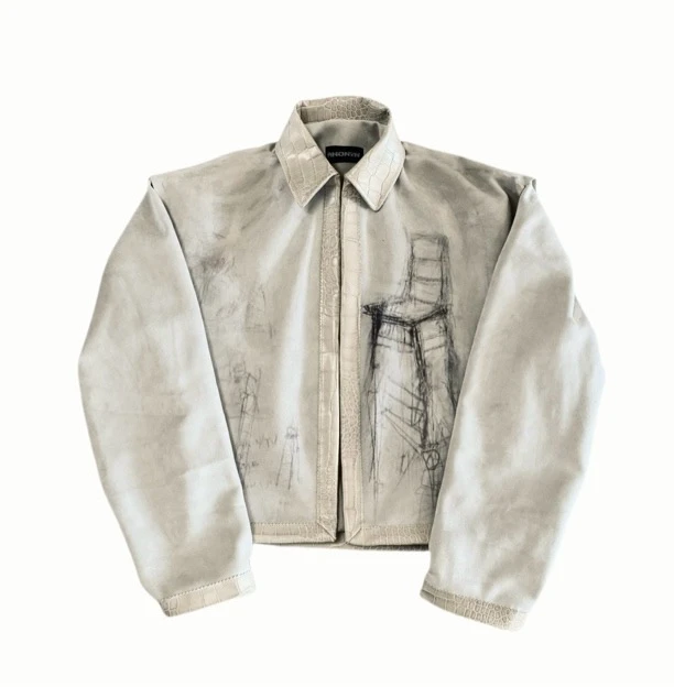 ANONYM 「BEDLAM」 禁书鳄纹石膏涂鸦夹克 BEDLAM PRINT JKT
