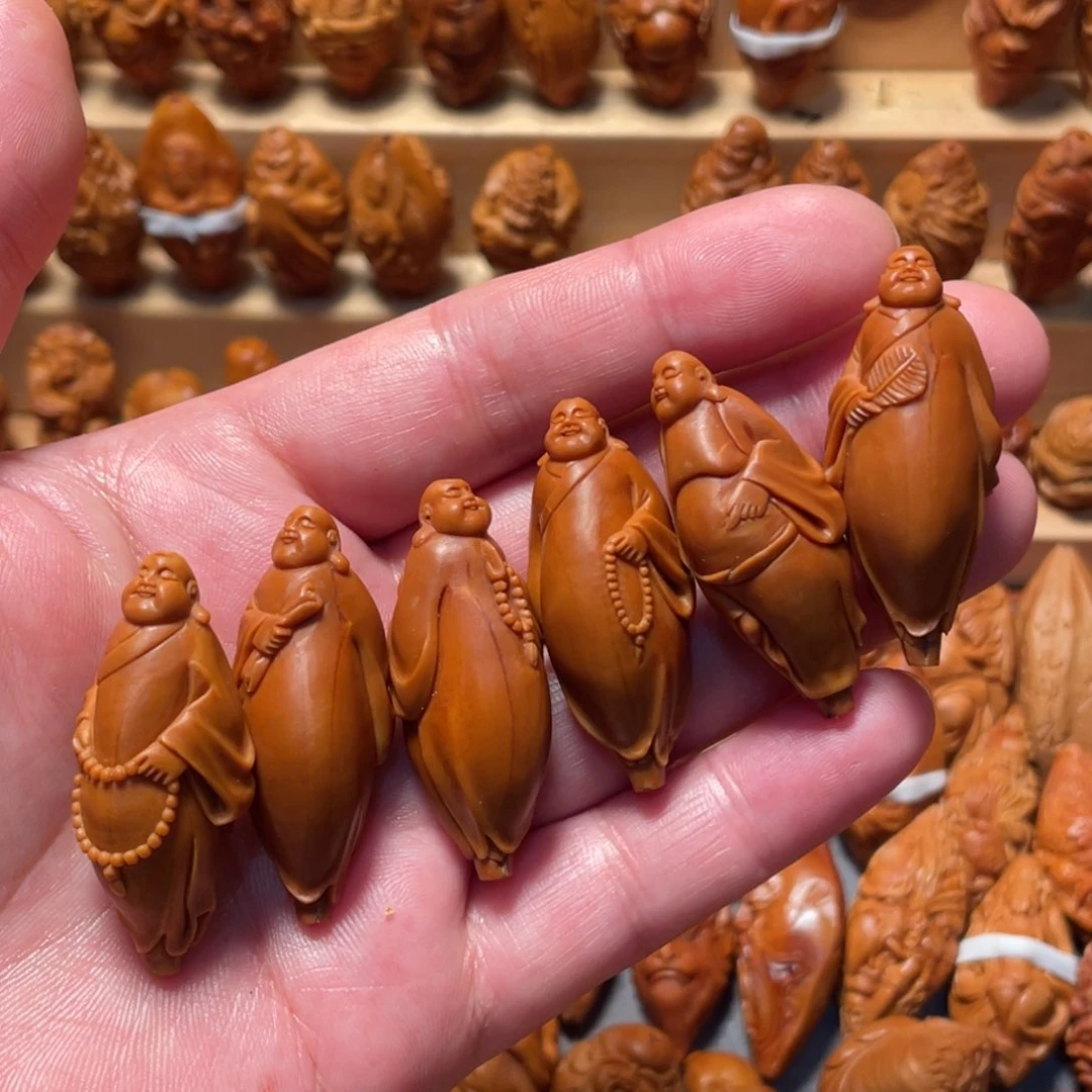 橄榄核吊坠六福弥勒