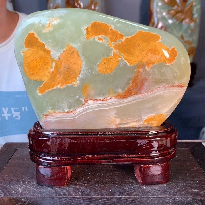 石材天然古青石原石摆件