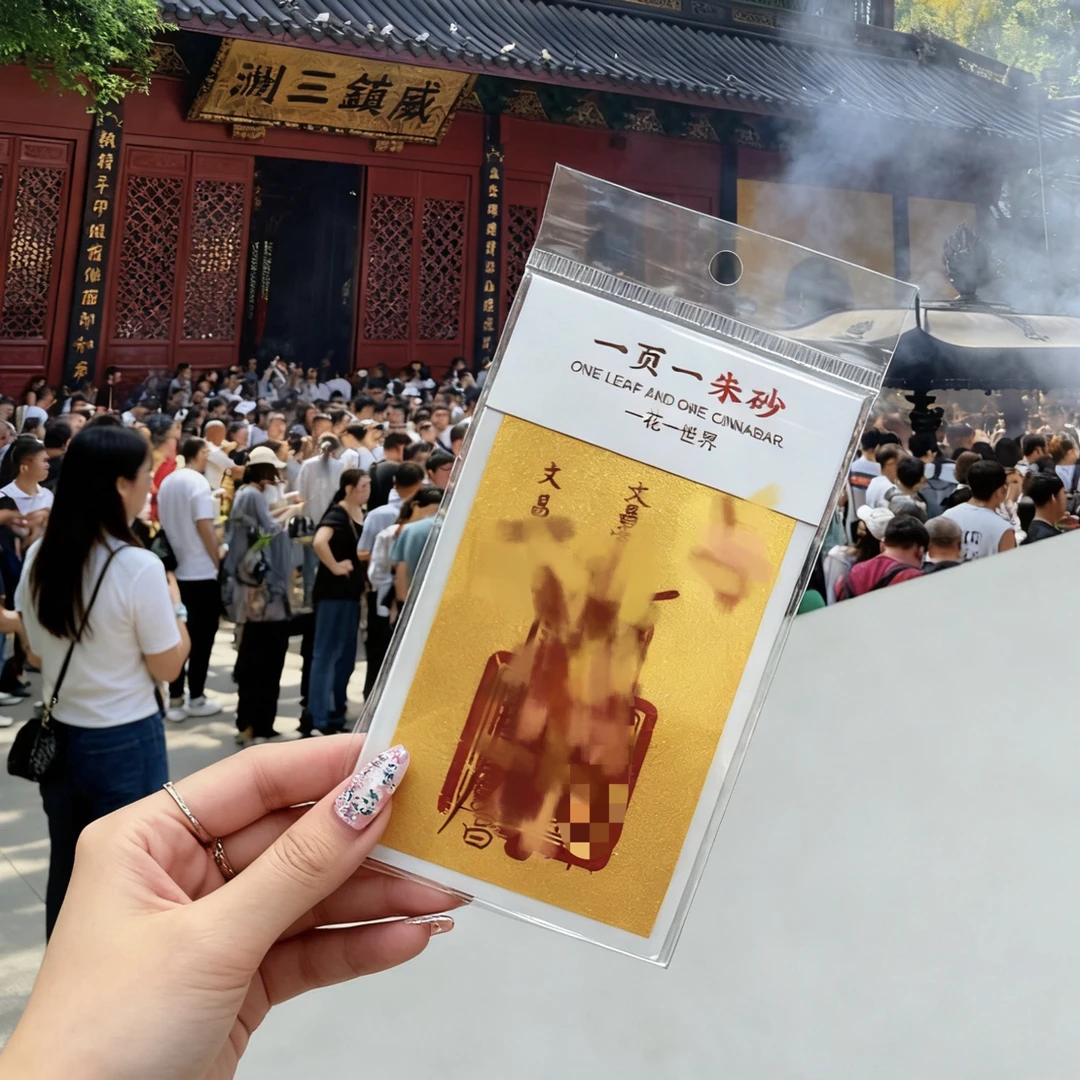 【先生推荐】手工朱砂文昌帝君福卡金榜题名学生学习上岸装饰贴