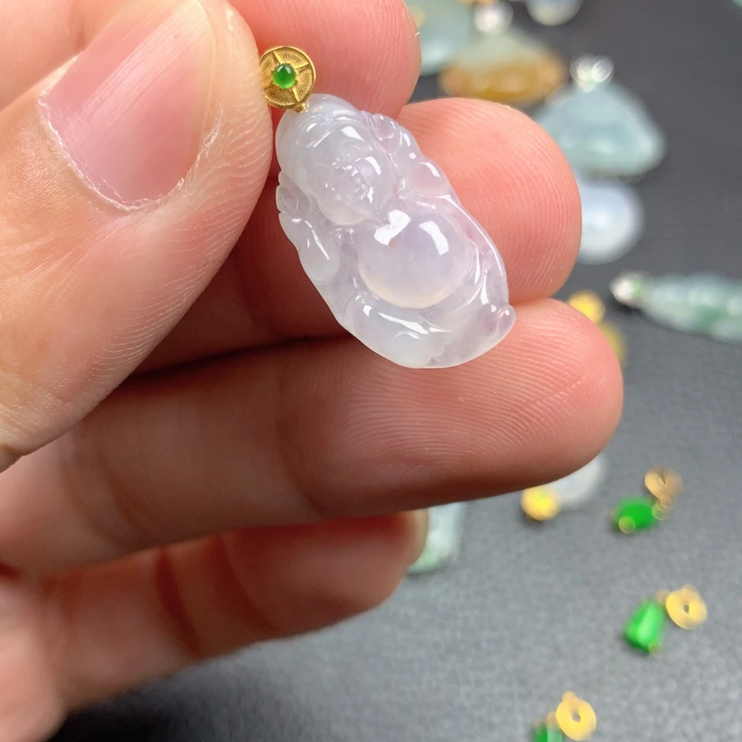 【闪购商品】翡翠18K金镶嵌颈饰