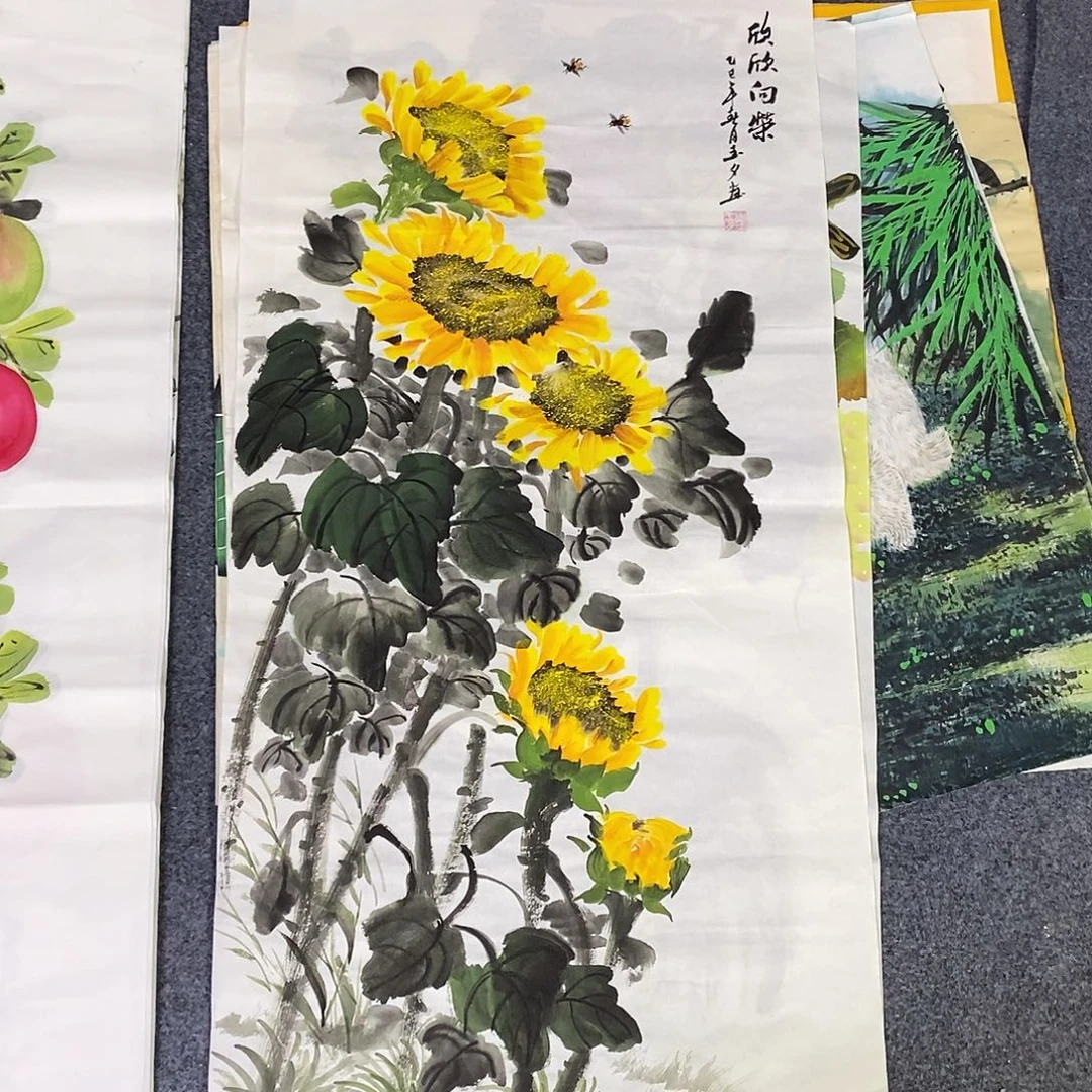国画尺寸100✖️50三尺手绘画