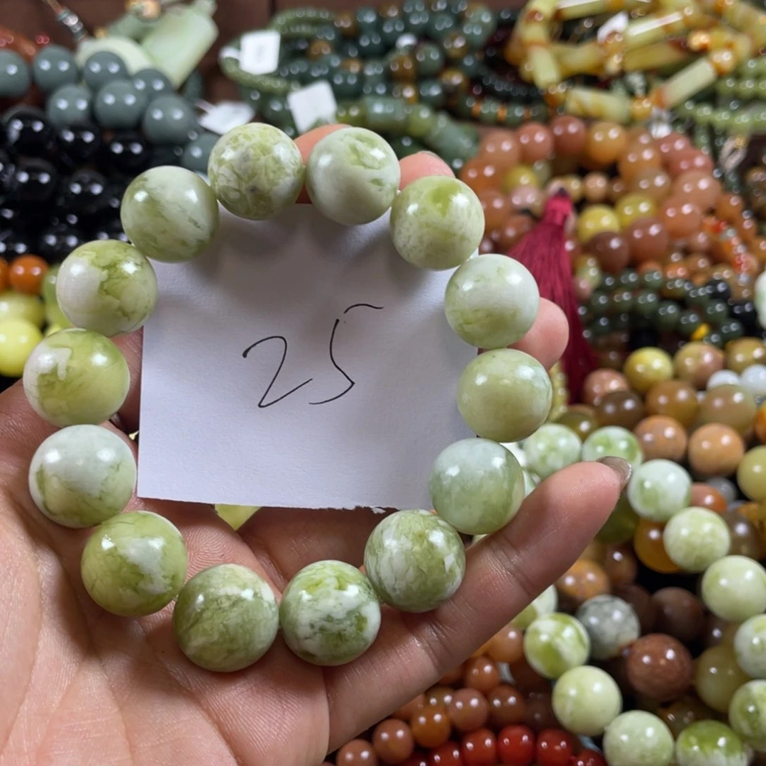 未镶嵌蛇纹石玉手链