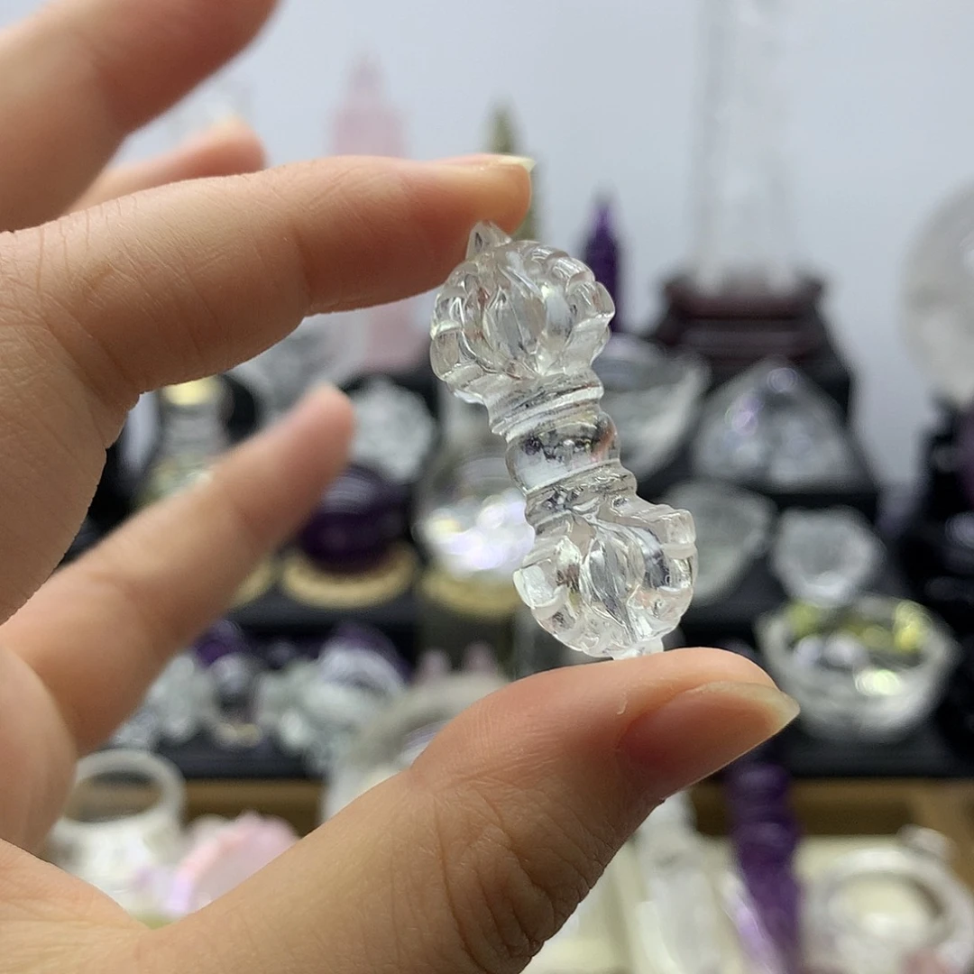 水晶珠宝半成品未镶嵌金刚杵