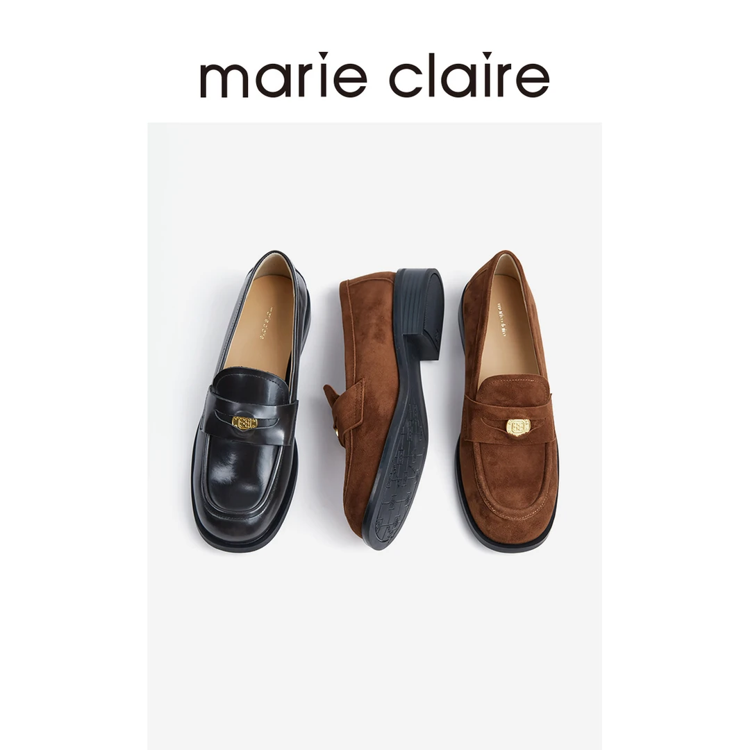 MC女鞋便士金币乐福鞋擦色通勤秋季日常通勤百搭marieclaire女鞋