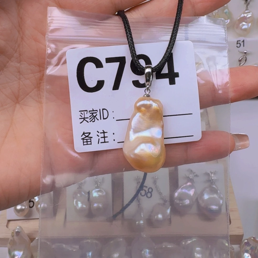 颈饰淡水珍珠银S925镶嵌