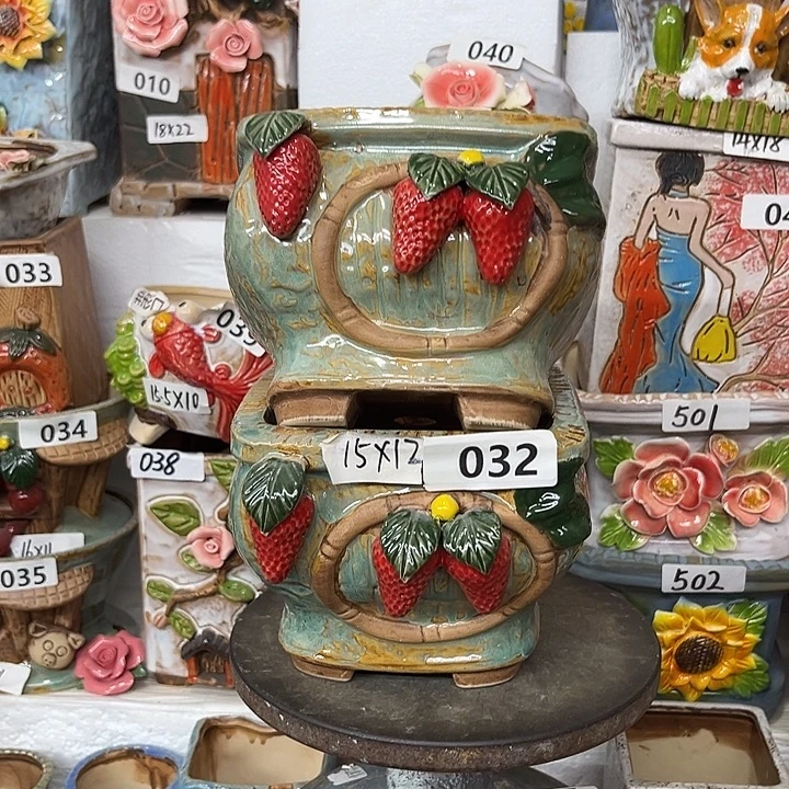 粗陶材质多肉花盆