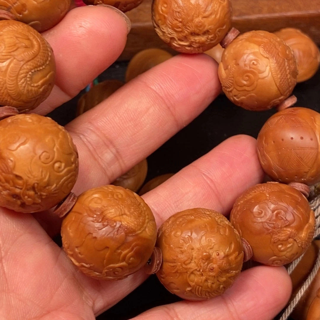 侠***哥橄榄核手串/手链2.2正圆龙