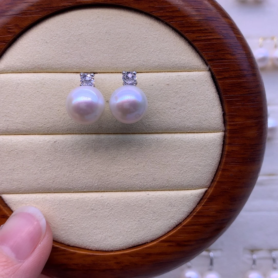 淡水珍珠耳饰合金糖**骨