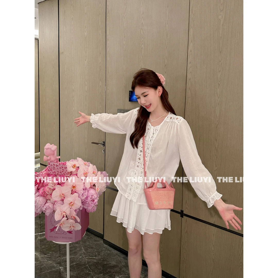 【LIUYI】风信子～夏季重工钩花天丝棉麻小衫55237