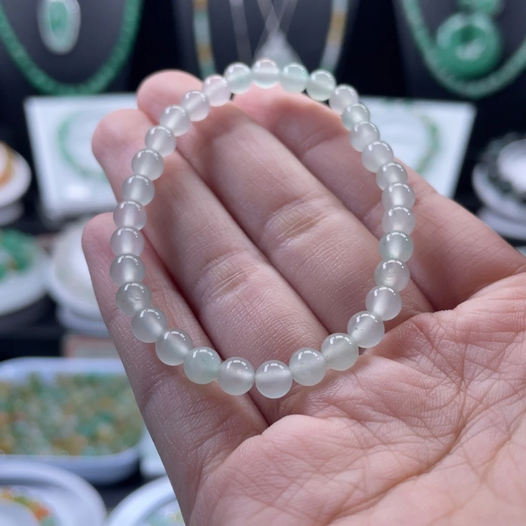 石英质玉（非洲翠）未镶嵌手串