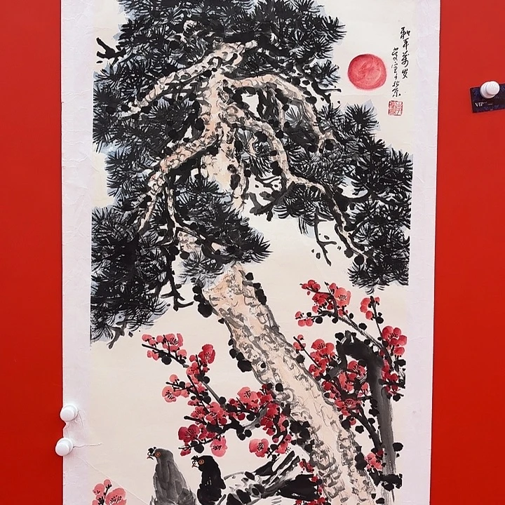 追***梅国画李庆宣老先生去伪存真原作