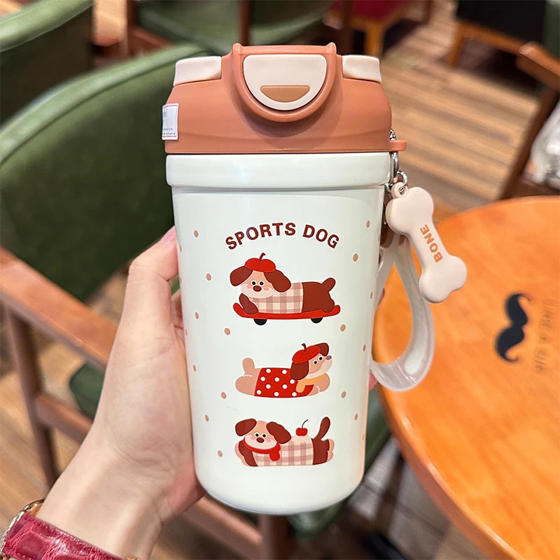 水杯女士专用高颜值316不锈钢保温杯学生可爱便携吸管杯子咖啡杯