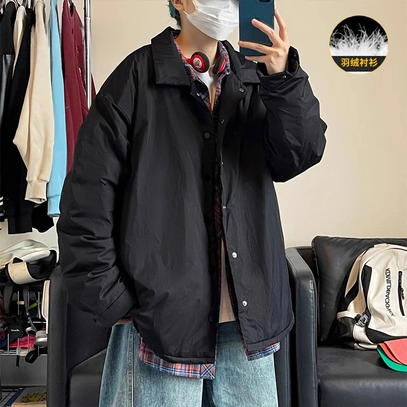 皮尔卡丹高端羽绒服男士冬季短款立领上衣服加厚保暖鸭绒外套男装