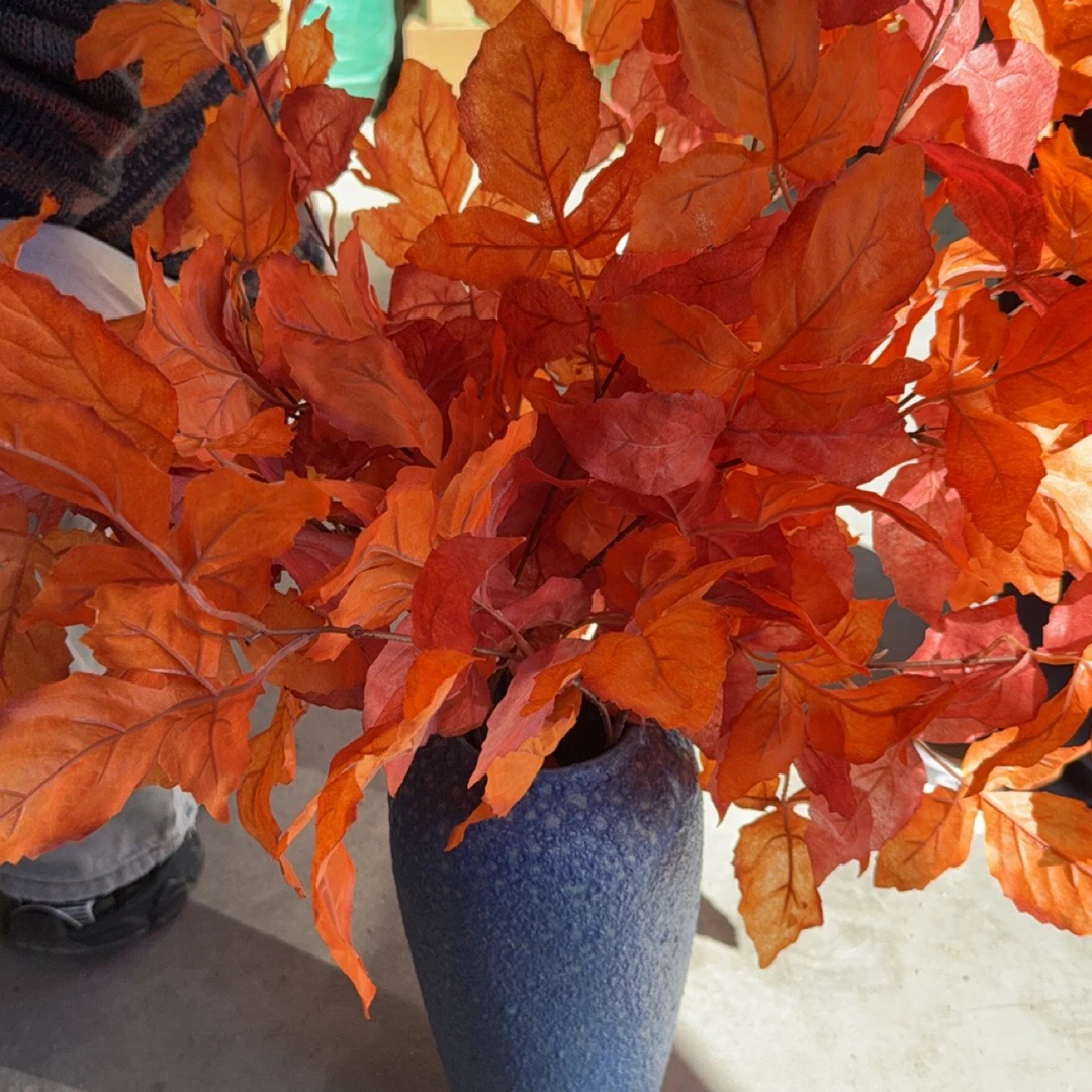 黄色叶子秋季仿真花