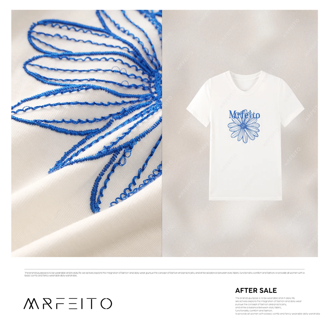 2025春季新款时尚字母花朵女士短袖T恤H16TX02C30510