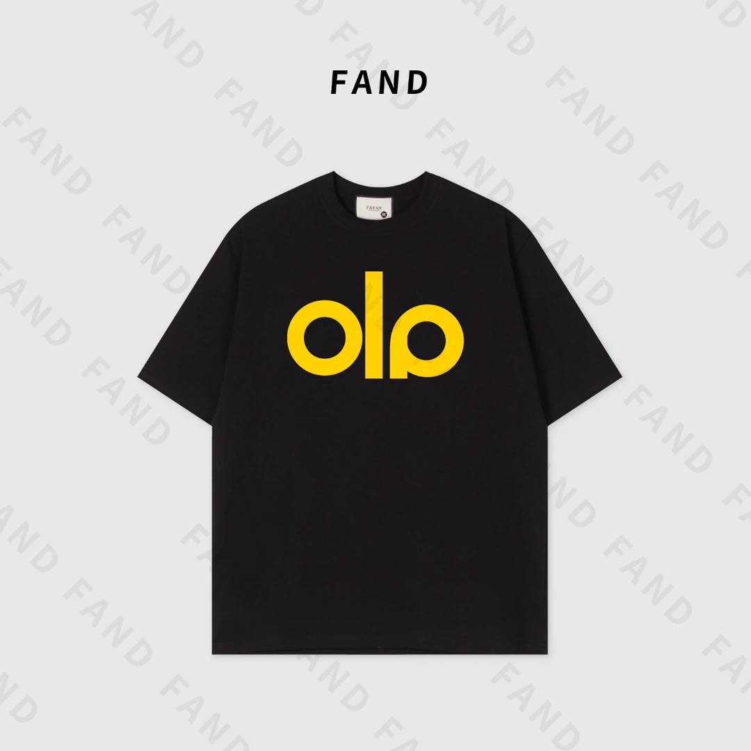 FAND暖暖【字母啊lo】2025新品夏季情侣装字母时尚印花圆领短袖T恤