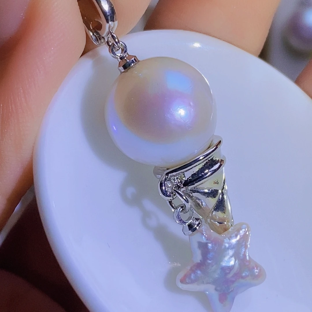 合金天然淡水珍珠（微瑕）淡水珍珠