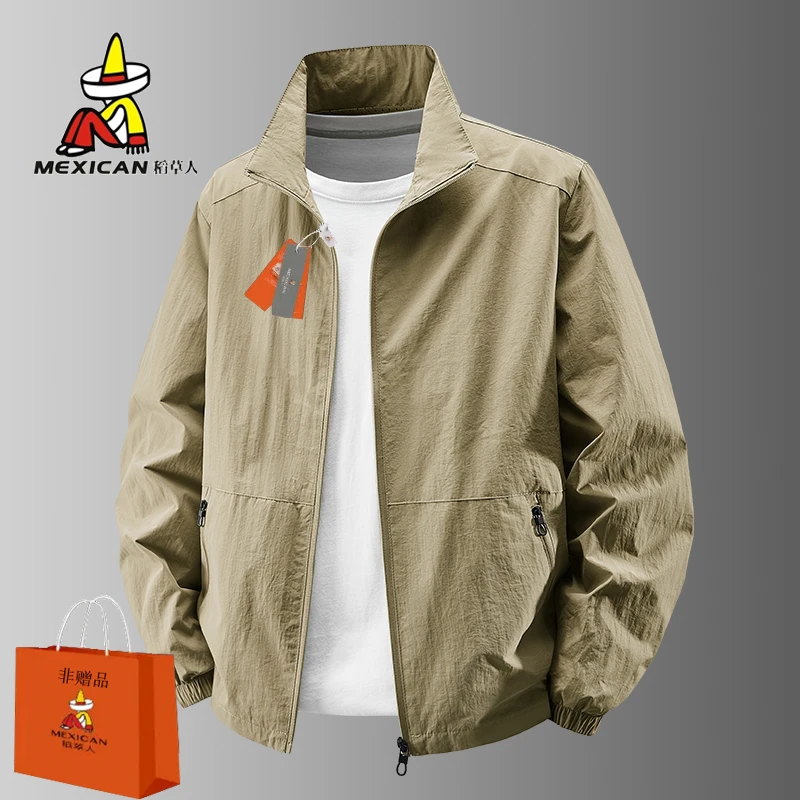 Mexican/稻草人夹克男外套休闲防风潮春秋季薄款潮流大码胖子上衣