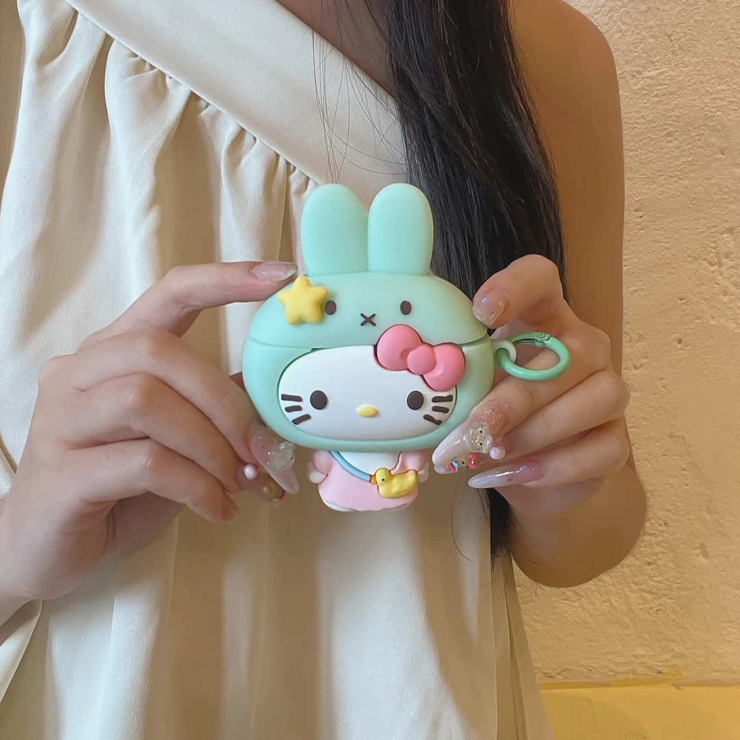 米菲兔Kitty适用airpods4代降噪版5代3代pro2苹果可爱耳机保护套