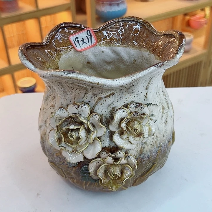 有孔，满10元发货多肉陶瓷花盆